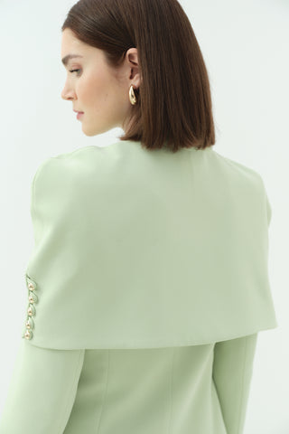 Bolerolu Ceket Pantolon Takım Yeşil