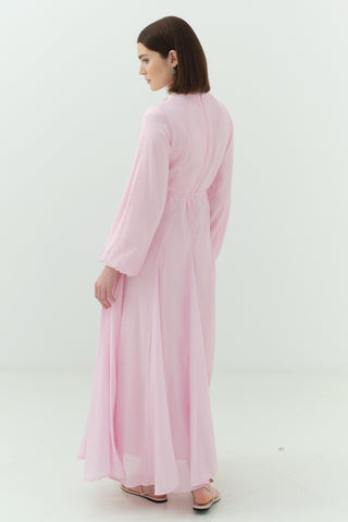 Çiçekli Modal Elbise Pembe