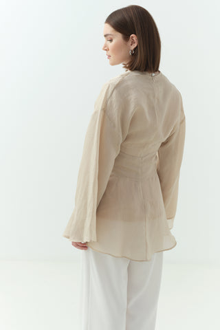 Çizgili Tensel İçlikli Bluz Gömlek Bordo