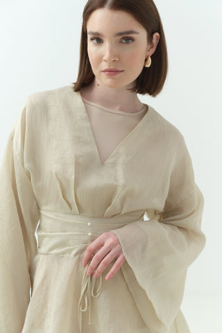 Çizgili Tensel İçlikli Bluz Gömlek Yeşil