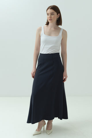 Parçalı Etek Lacivert