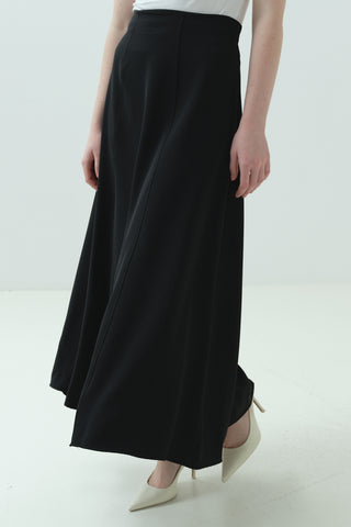 Parçalı Etek Siyah