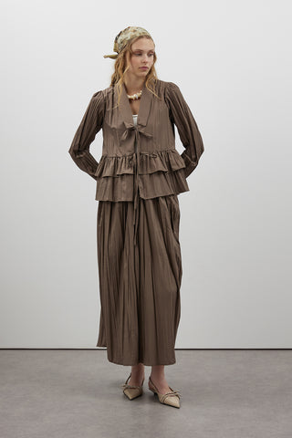 Kırışık Fırfırlı İkili Takım - Fushya Online